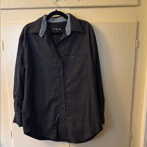 Dark Gray Button-Up Women’s Shirt
